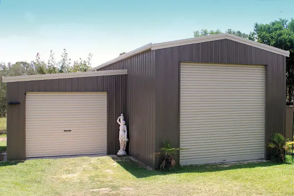 garage Jasper walls roof Evening Haze trim doors 600x400px