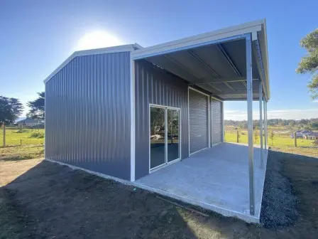 Fair Dinkum Builds West Gippsland Gable Shed With Lean To 800x600