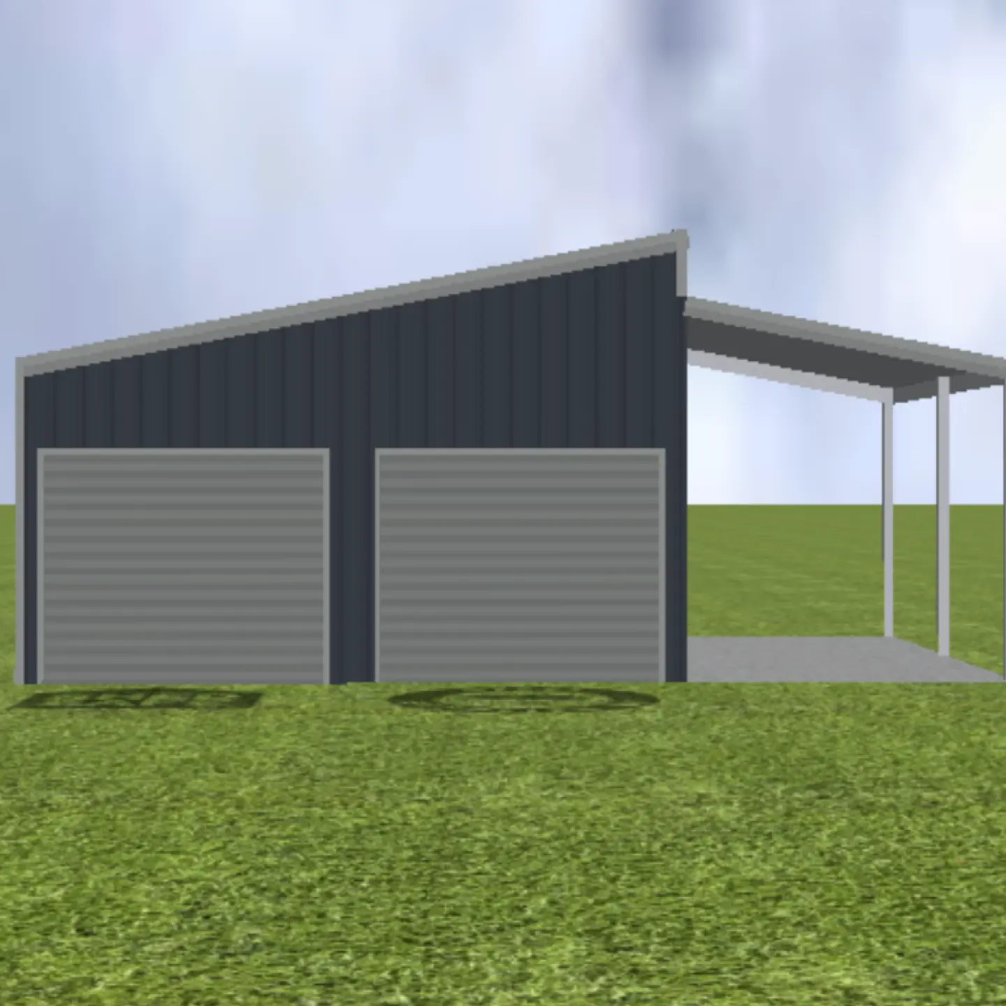 Garage with step skillion