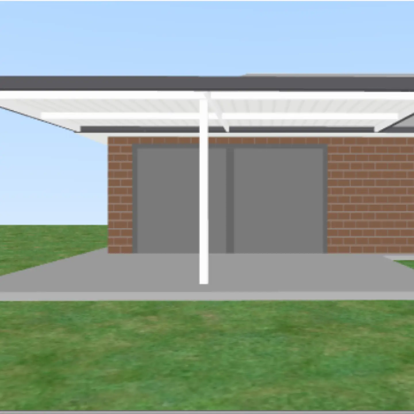 Flat Pergola Patio awning 2 and 5 degrees