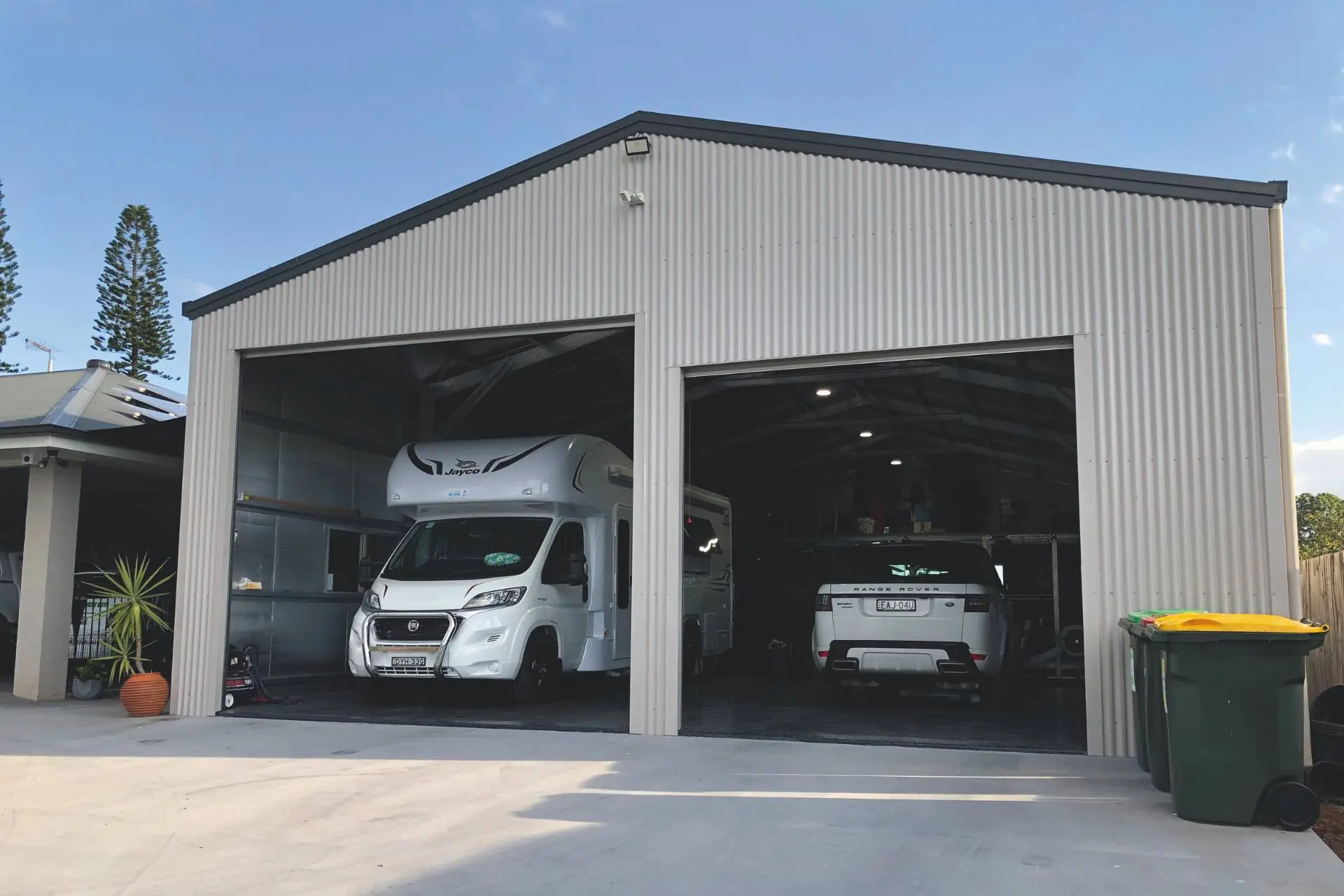 Evening Haze Colorbond Shed banner