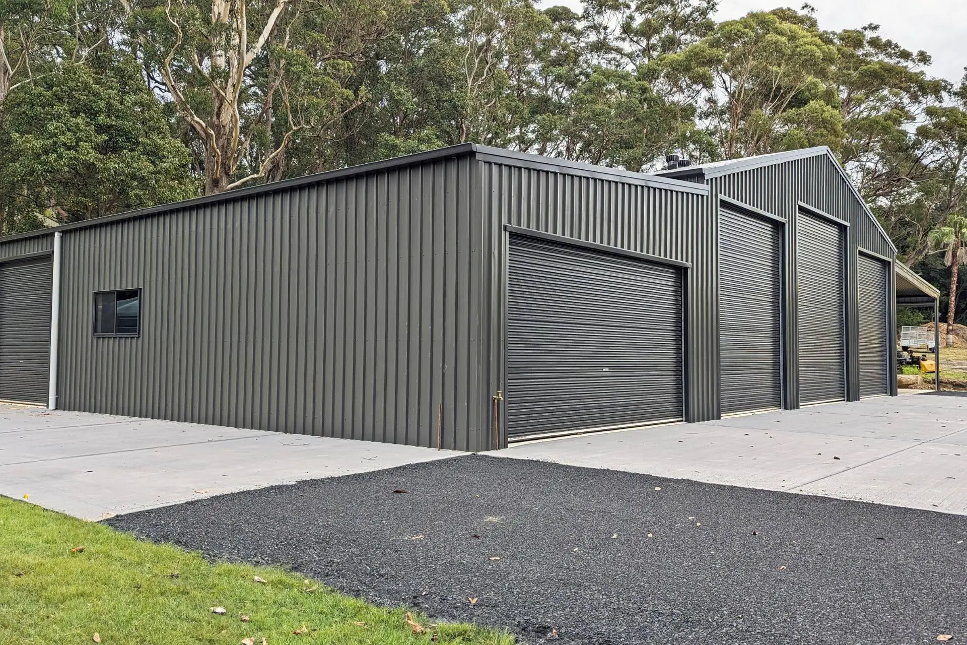 Woodland Grey Colorbond Shed banner